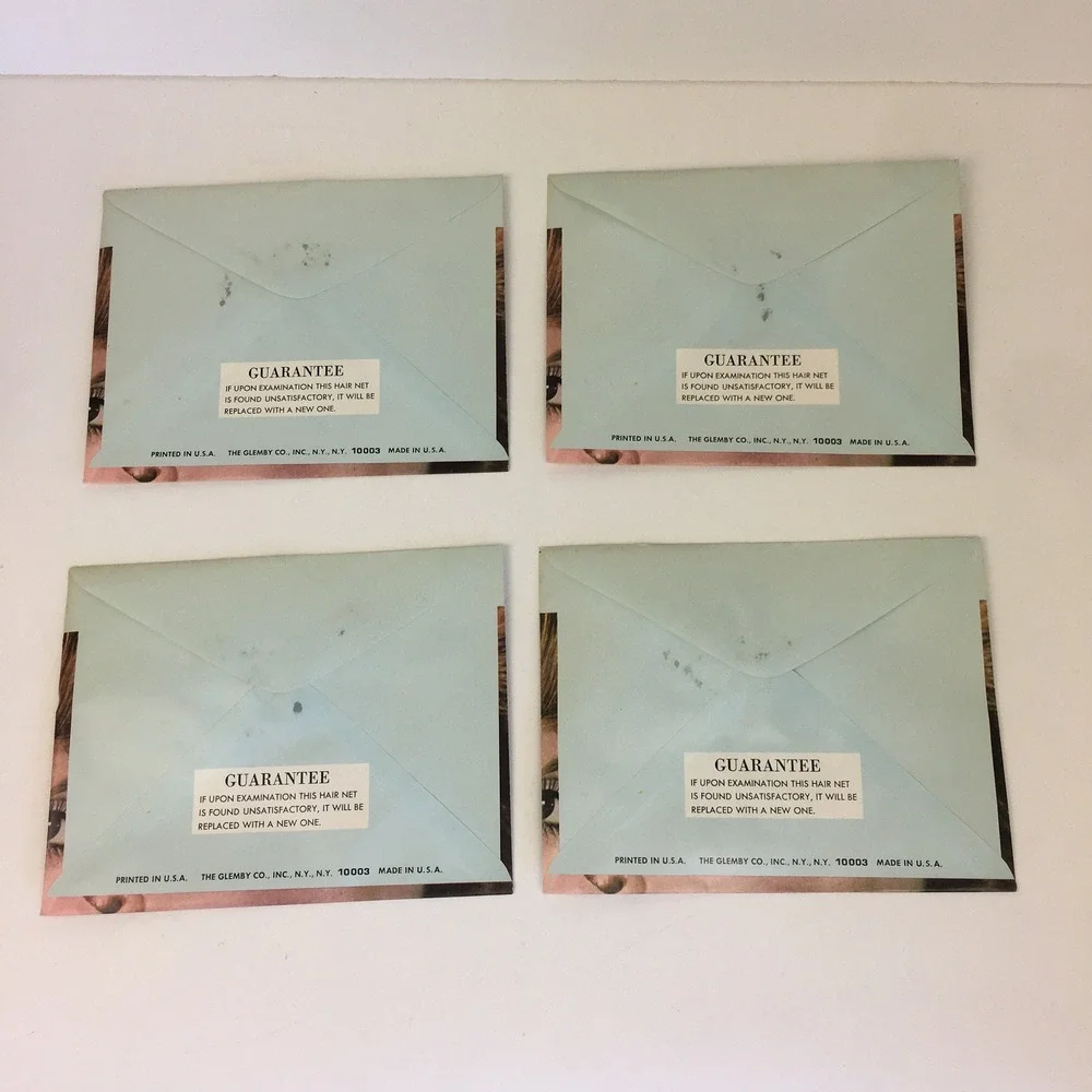 Lot of 4‎ Vtg Vogue Nylon Hair Nets Grey Regular Size Decoration Prop READ